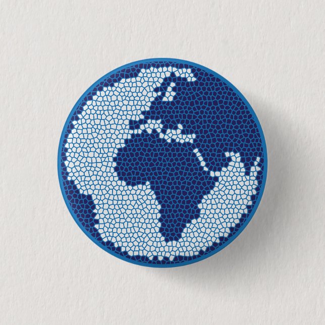 Planet Erde Button (Vorderseite)
