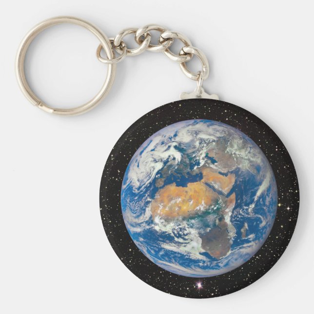 Planet Erde - Der Blaue Marmor (Europa & Afrika) Schlüsselanhänger (Vorne)