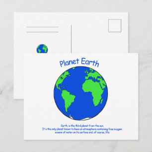 Planet Erde Feiertagspostkarte