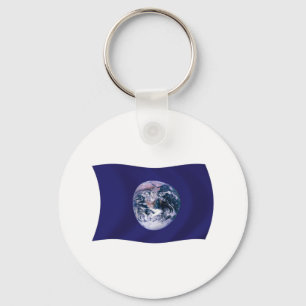 Planet Erde Flagge Schlüsselanhänger