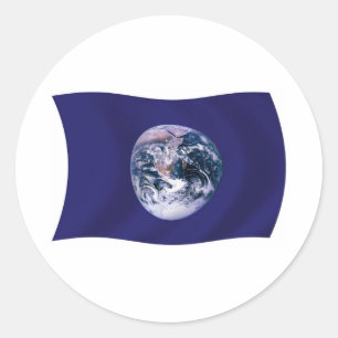 Planet-Erde-Flaggenaufkleber Runder Aufkleber