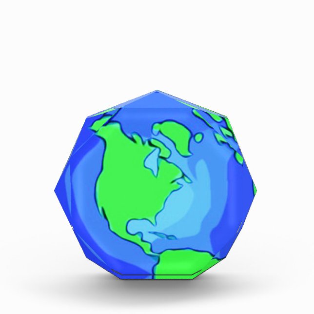 Planet Erde Fotoblock (Vorderseite)