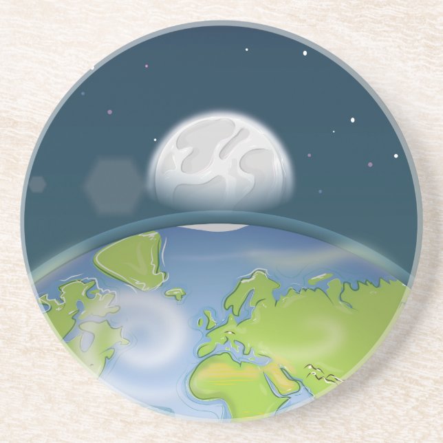 Planet Erde Getränkeuntersetzer (Vorne)