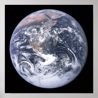 Planet Erde in der Milchstraße Poster
