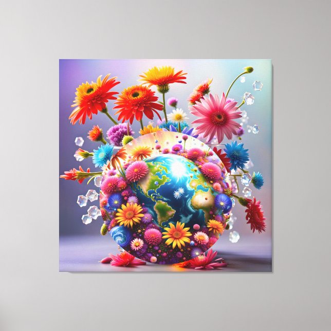 Planet Erde Leinwanddruck (Vorderseite)