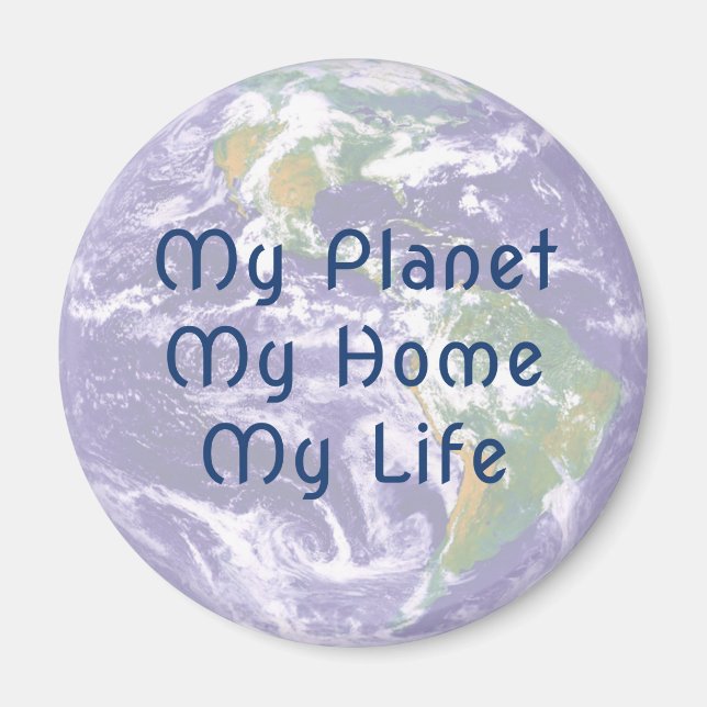 Planet Erde Magnet Mein Planet (Vorne)