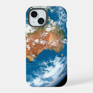 Planet Erde mit Wolken über Australien. iPhone 15 Hülle
