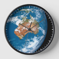 Planet Erde mit Wolken über Australien.