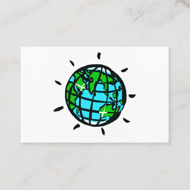 Planet Erde - Original grafisch Visitenkarte (Vorderseite)