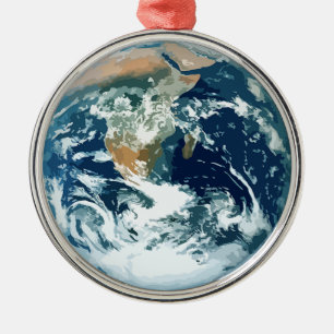 Planet Erde Ornament Aus Metall