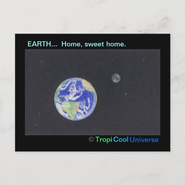 Planet ERDE Postkarte (Vorderseite)