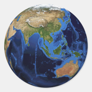 Planet Erde Runder Aufkleber