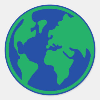 Planet Erde Runder Aufkleber
