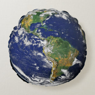 Planet-Erde-Rundkissen Rundes Kissen