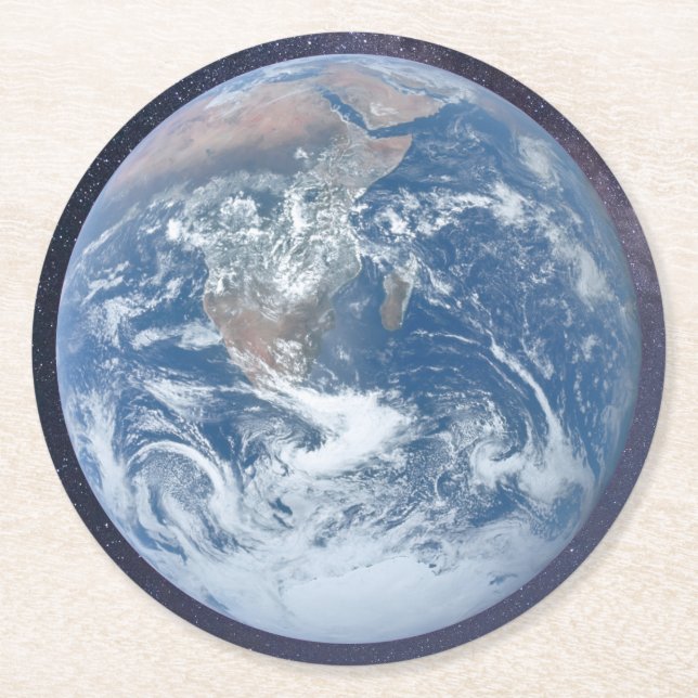 Planet-Erde-Rundpapier-Untersetzer Runder Pappuntersetzer (Vorderseite)