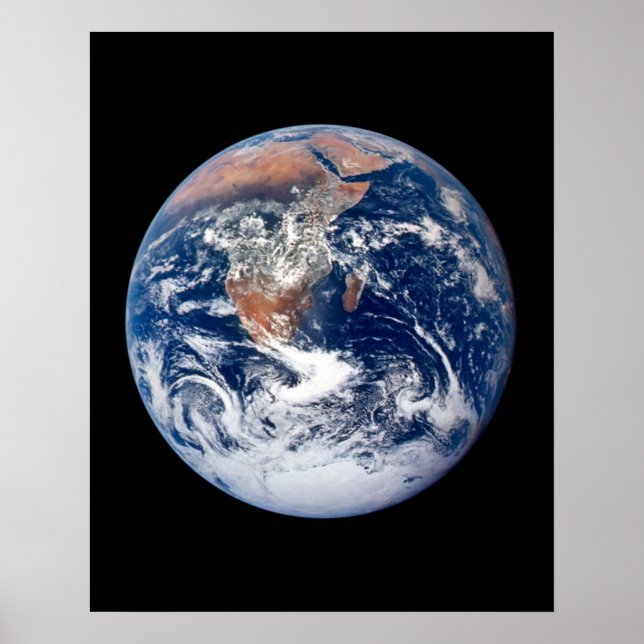 Planet-Erde-Sicht von Apollo 17 Poster (Vorne)