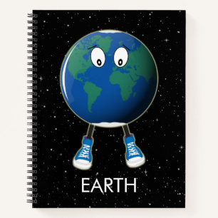 Planet Erde & Sterne Notizbuch