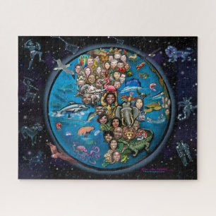 Planet Erde und Sternbilder Puzzle