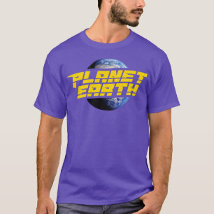 Planet-Erde-Universum-Abzeichen T-Shirt