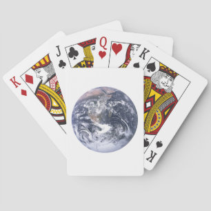 Planet Erde vom Weltraum Erde Tag Spielkarten