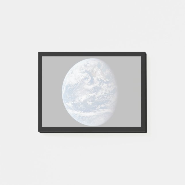 Planet Erde von der Apollo 11 Crew genommen. Post-it Klebezettel (Vorderseite)