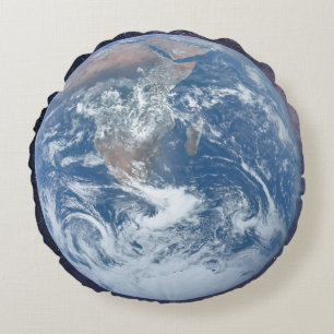 Planet Erden rund Kissen