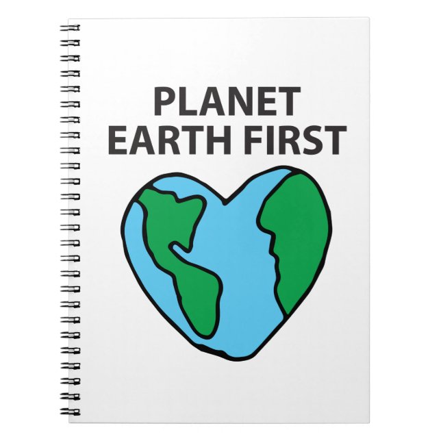 Planet Erstes umweltfreundliches Icon Happy Earth  Notizblock (Vorderseite)