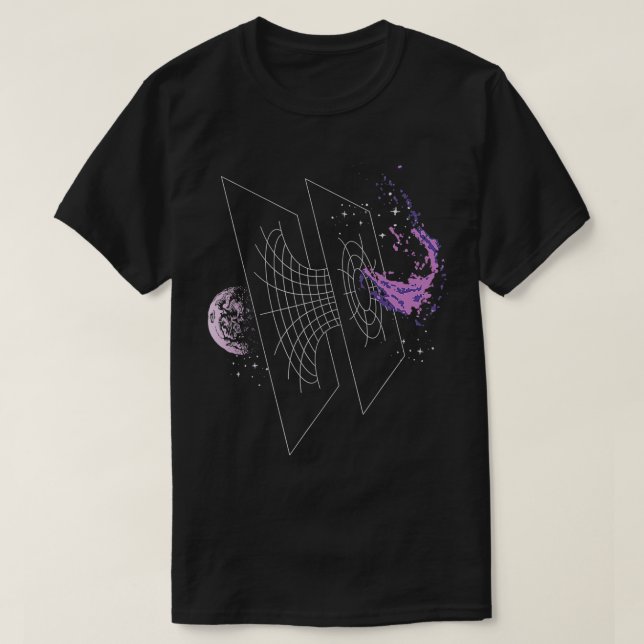 Planet Ether Wormhole Design T-Shirt (Design vorne)