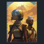 Planet Explorers Afrofuturistische Science Fiction Notizblock<br><div class="desc">Fantasy Art Produkte von The Lunarium.</div>