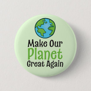 Planet Great Again Standard, 2¼ Zoll runder Knopf Button