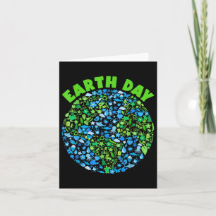Planet Green Blue Nature Elements Earth Day Men Karte
