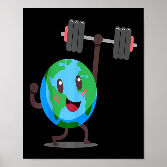 Planet hebt Planet Planet Planet Workout Environme Poster (Vorne)