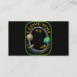 Planet I Liebe Sie zu Jupiter und zurück Geek Astr Visitenkarte