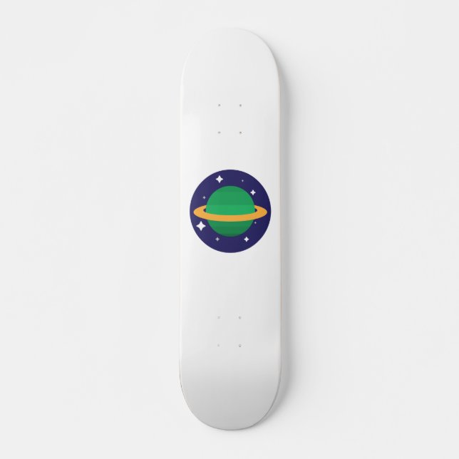 Planet im Weltraum Skateboard (Vorne)