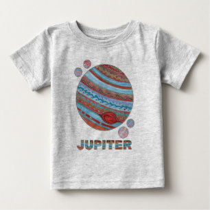 Planet Jupiter and Moons Space Geek Mode Baby T-shirt