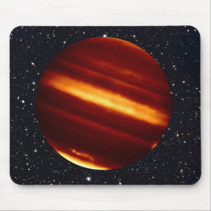 Planet Jupiter in Infrarot Light mit Starry Sky Mousepad