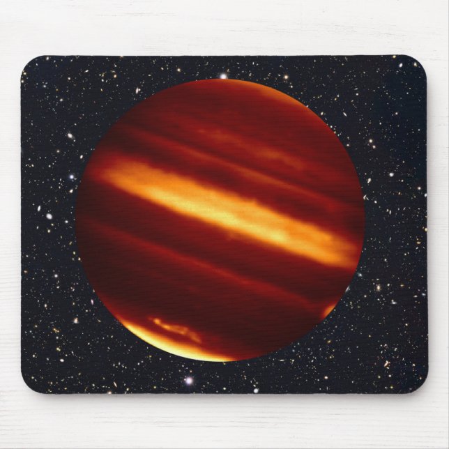 Planet Jupiter in Infrarot Light mit Starry Sky Mousepad (Vorne)