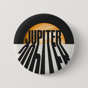 Planet Jupiter mit Schatten Button