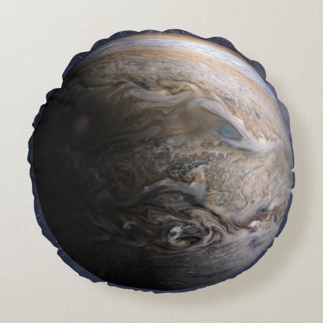 Planet Jupiter Rundes Kissen (Vorderseite)