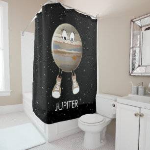 Planet Jupiter & Stars Duschvorhang