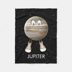 Planet Jupiter & Stars Fleecedecke
