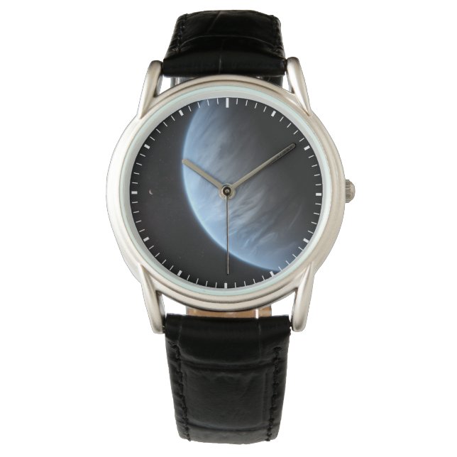 Planet K2-18b, Host Star und Begleitplanet. Armbanduhr (Vorderseite)