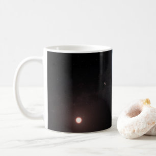Planet K2-18b, Host Star und Begleitplanet. Kaffeetasse