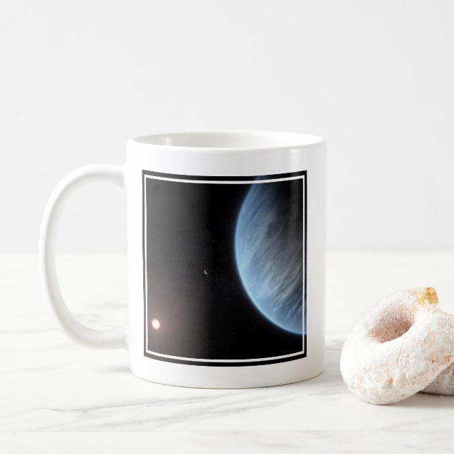 Planet K2-18b, Host Star und Begleitplanet. Kaffeetasse (Mit Donut)