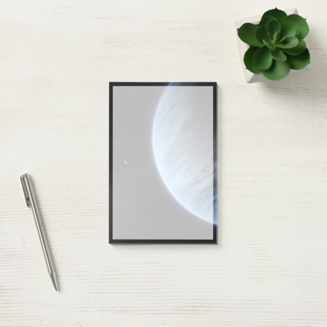 Planet K2-18b, Host Star und Begleitplanet. Post-it Klebezettel (Büro)