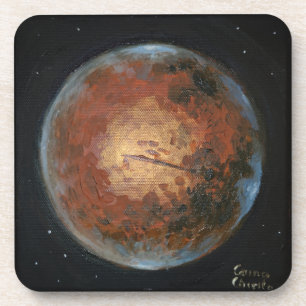 Planet Mars Getränkeuntersetzer