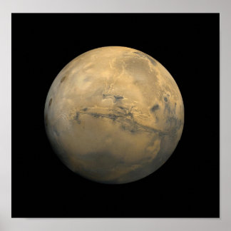 Planet-Mars im Sonnensystem der NASA Poster