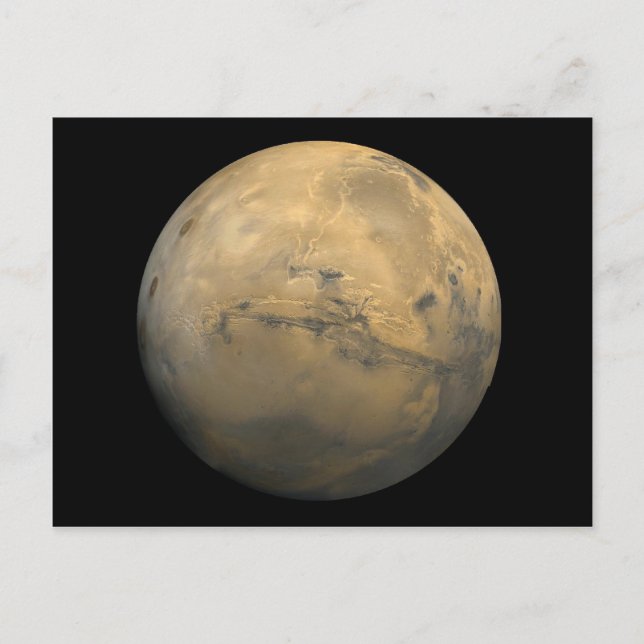 Planet-Mars im Sonnensystem der NASA Postkarte (Vorderseite)