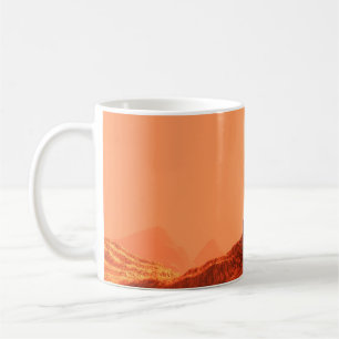 Planet Mars Landschaft Kaffeetasse