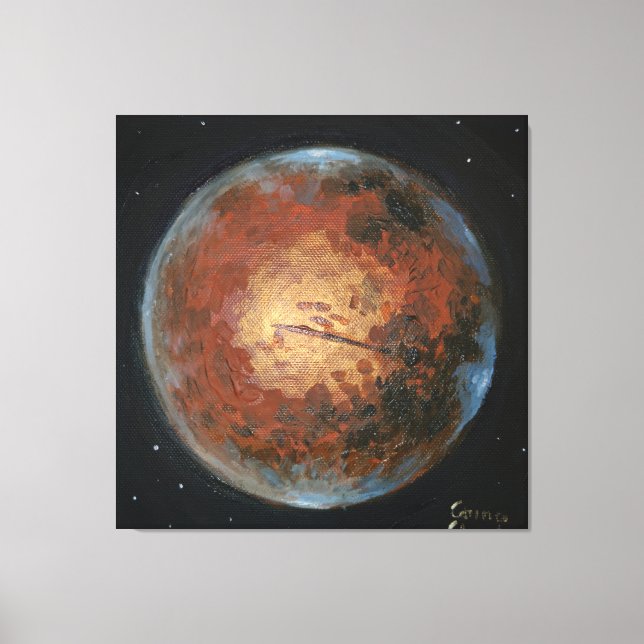 Planet-Mars Leinwanddruck (Vorderseite)
